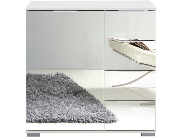 Kombikommode WIMEX Easy , weiss (weiß, spiegel), B:82cm H:83cm T:41cm, Sideboards, Kombikommode