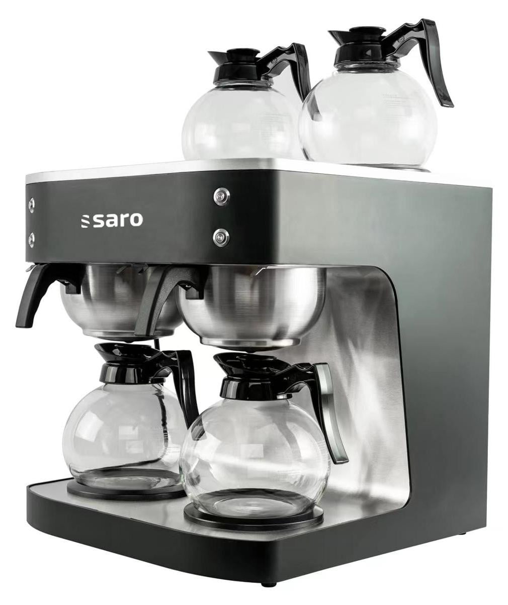 Saro koffiemachine S48T met 2 brouwsystemen en 4 glazen kannen