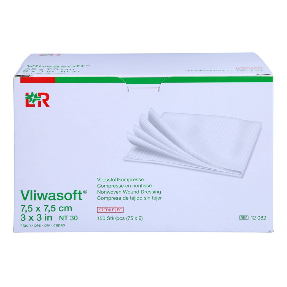 Lohmann & Rauscher GmbH & Co.KG Vliwasoft Vlieskompressen 7,5x7,5 cm steril 4l. 06325571