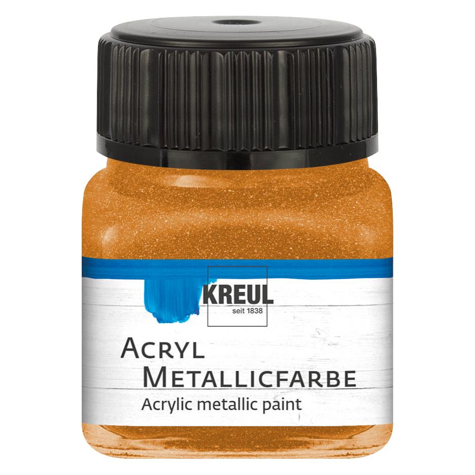 Kreul Acryl Metallicfarbe, cremig deckend, 20 ml (20 ml) (77283)