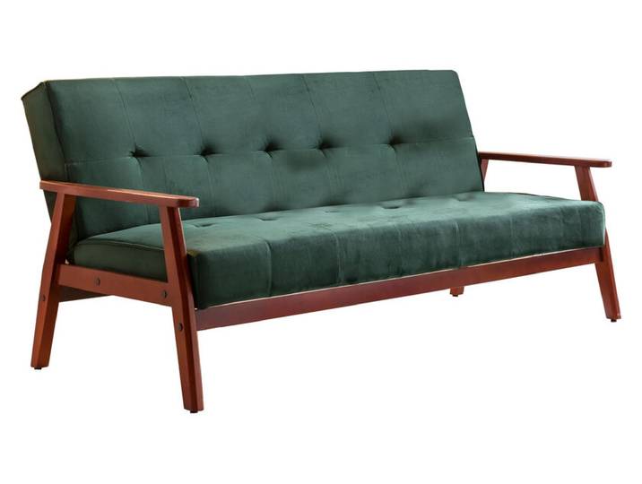 Schlafsofa tannengrün Samt