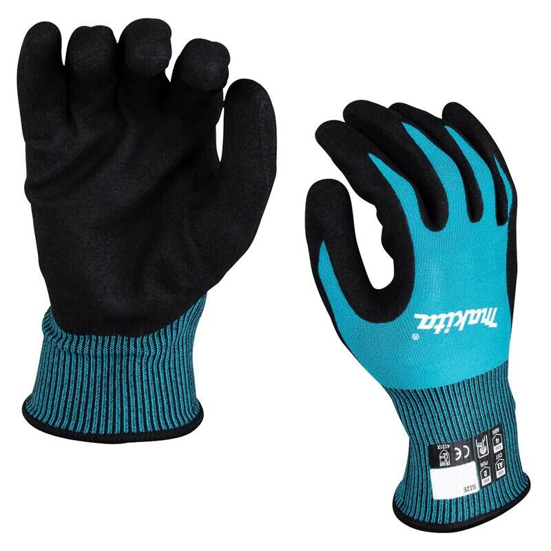 makita Arbeitshandschuhe Nitril 9 blau,schwarz P-84698