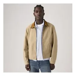 Levi's für Herren. 005AF-0004 Braune Castro-Jacke mit durchgehendem Reißverschluss (M), Lässig, Baumwolle