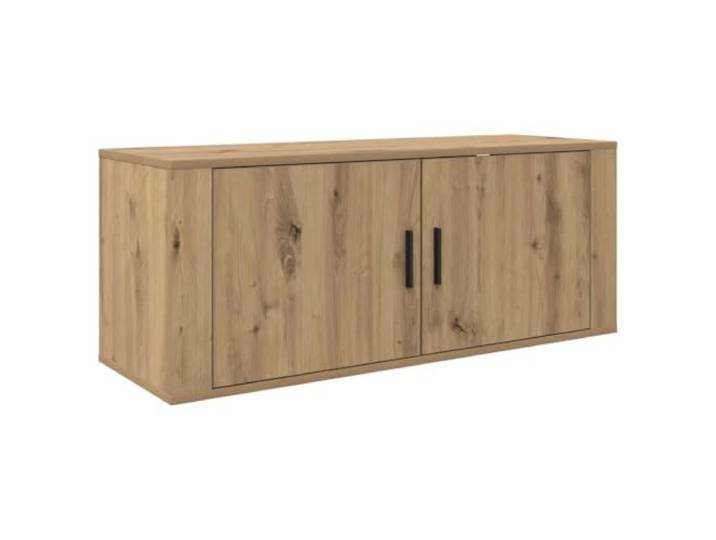 TV-Wandschrank, rustikal, modern, optimale Aufbewahrung, 100 x 34,5 x 40 cm, aus Holz, Eiche, handwerklich gefertigt, 02_0052706