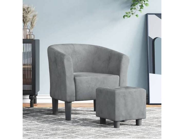 SALE 2025 Chaise cabriolet avec repose-pied - Fauteuil TV Maximum 110 kg - gris foncé - velours - 70x56x68 cm 13 7 Kg 7639