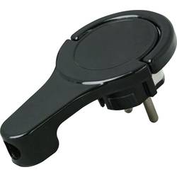 Kopp 172005030 Schutzkontakt-Flachstecker Plastik 230 V Schwarz IP20