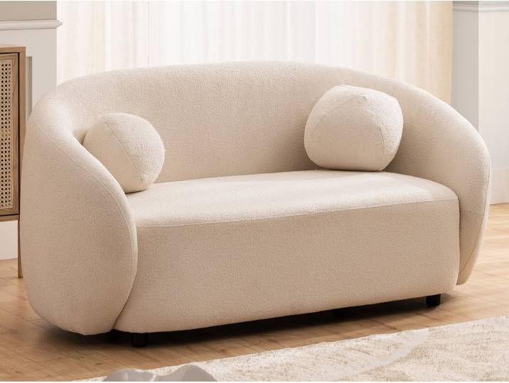 S-Style Möbel 2-Sitzer Roundi Bouclé, Luxus & Moderne Kollektion