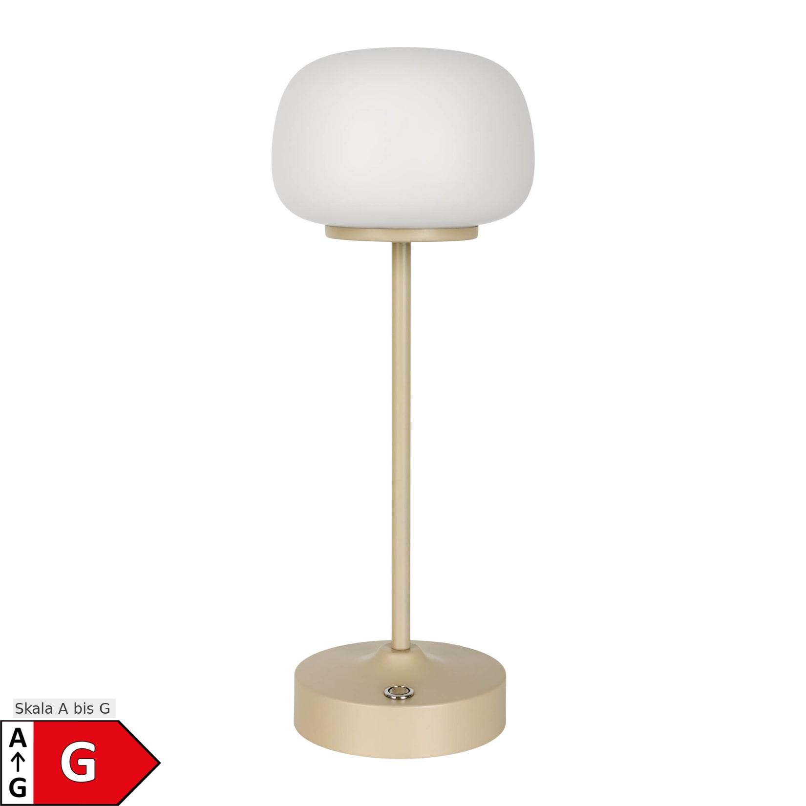 Näve LED Akku-/Tischleuchte "PINA" H: 30cm beige