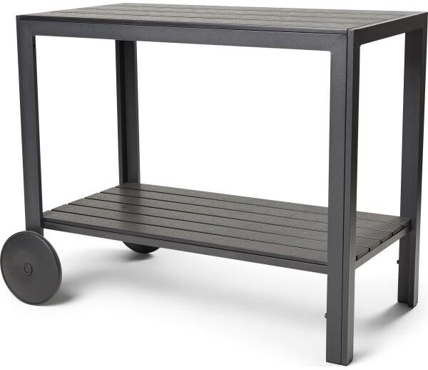 Outfit Serveringsvogn Udendørs 90x45 Cm,Polywood,Sort