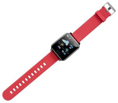 CaseAndConnect Y12 NFC Smart Fitness Bracelet With Bluetooth Calling, Heart Rate Monitor & IP67 Waterproof red