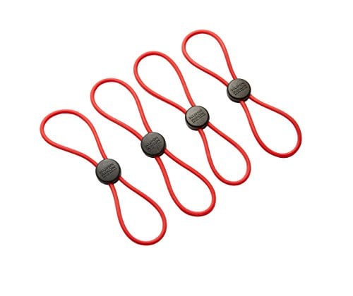 Kuhn Rikon 4-set elastische snelsluitingen Rood, Siliconen