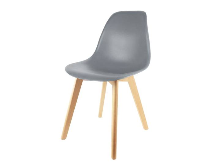Chaise design scandinave à coque gris