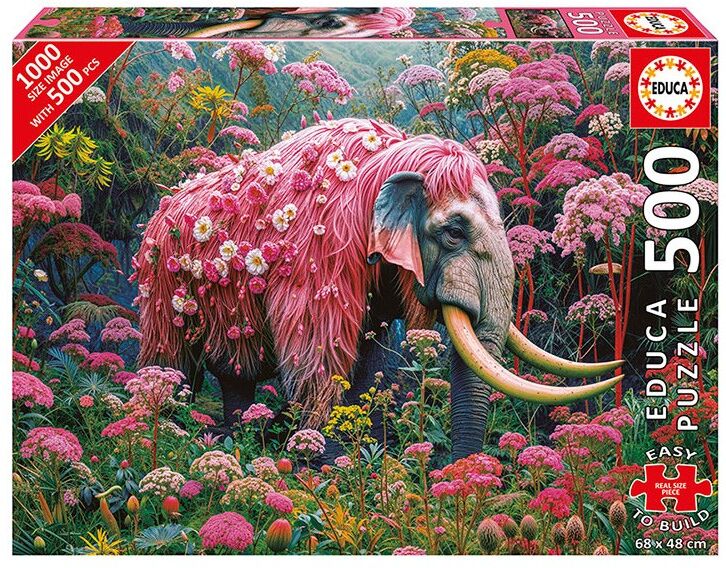 Puzzle 500 pcs XXL Éléphant floral - Educa