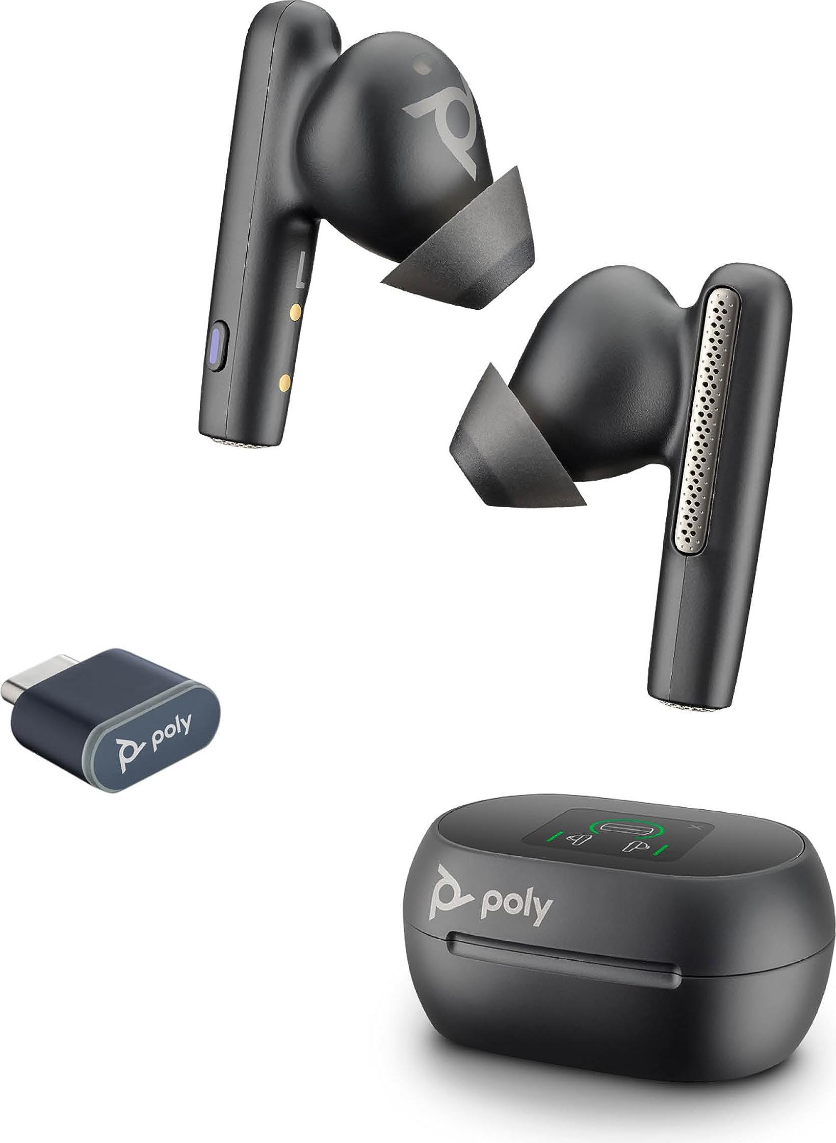 POLY Voyager Free 60+ UC, Kabellos, Anrufe/Musik, Kopfhörer, Schwarz