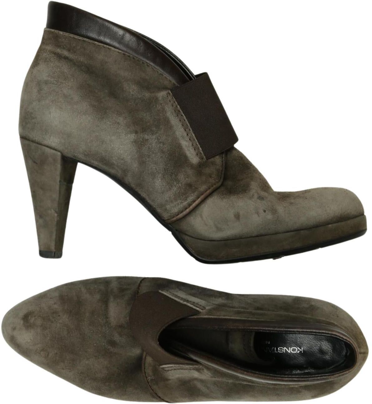 Konstantin Starke Damen Stiefelette, Grau, Gr. EU 38.5, Leder - Second Hand