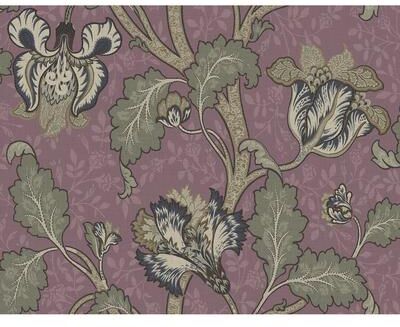 Seabrook Designs Nottingham Jacobean Trail Unpasted Wallpaper