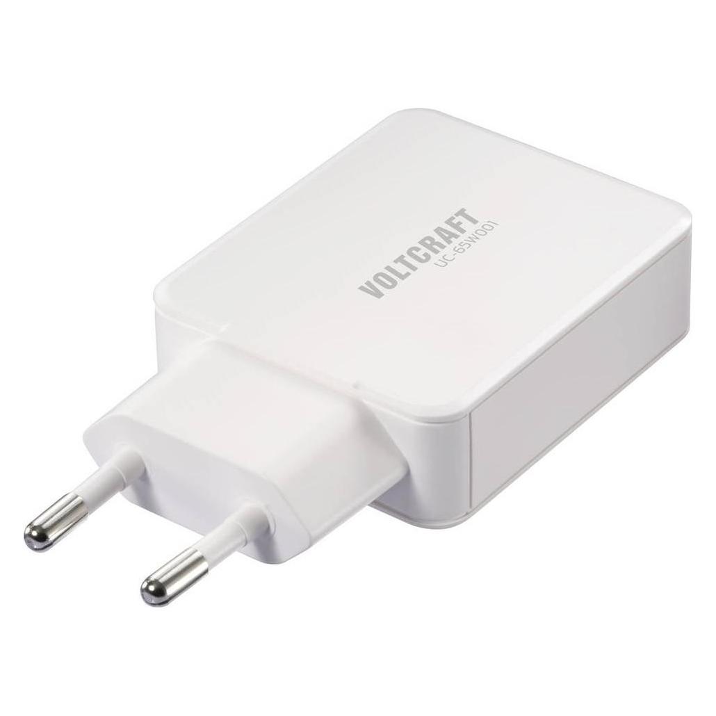 Voltcraft UC-1C1A65W01 USB Ladegerät 65 W USB-C, USB-A Fast Charge, USB PD 3.0 (65 W, 2 Ports) (VC-17010790)