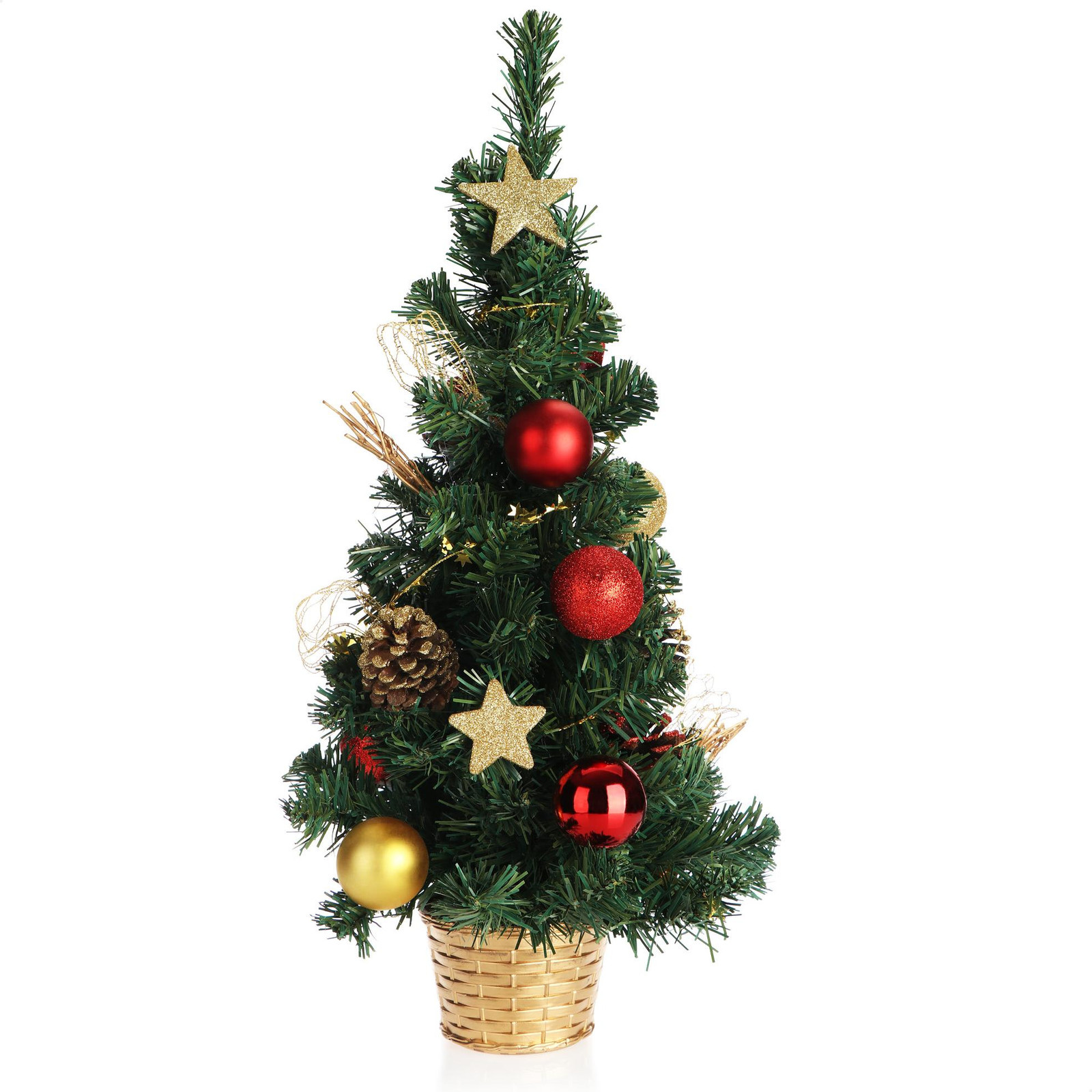 COM-FOUR Kunstkerstboom met kerstballen voor kerstdecoratie