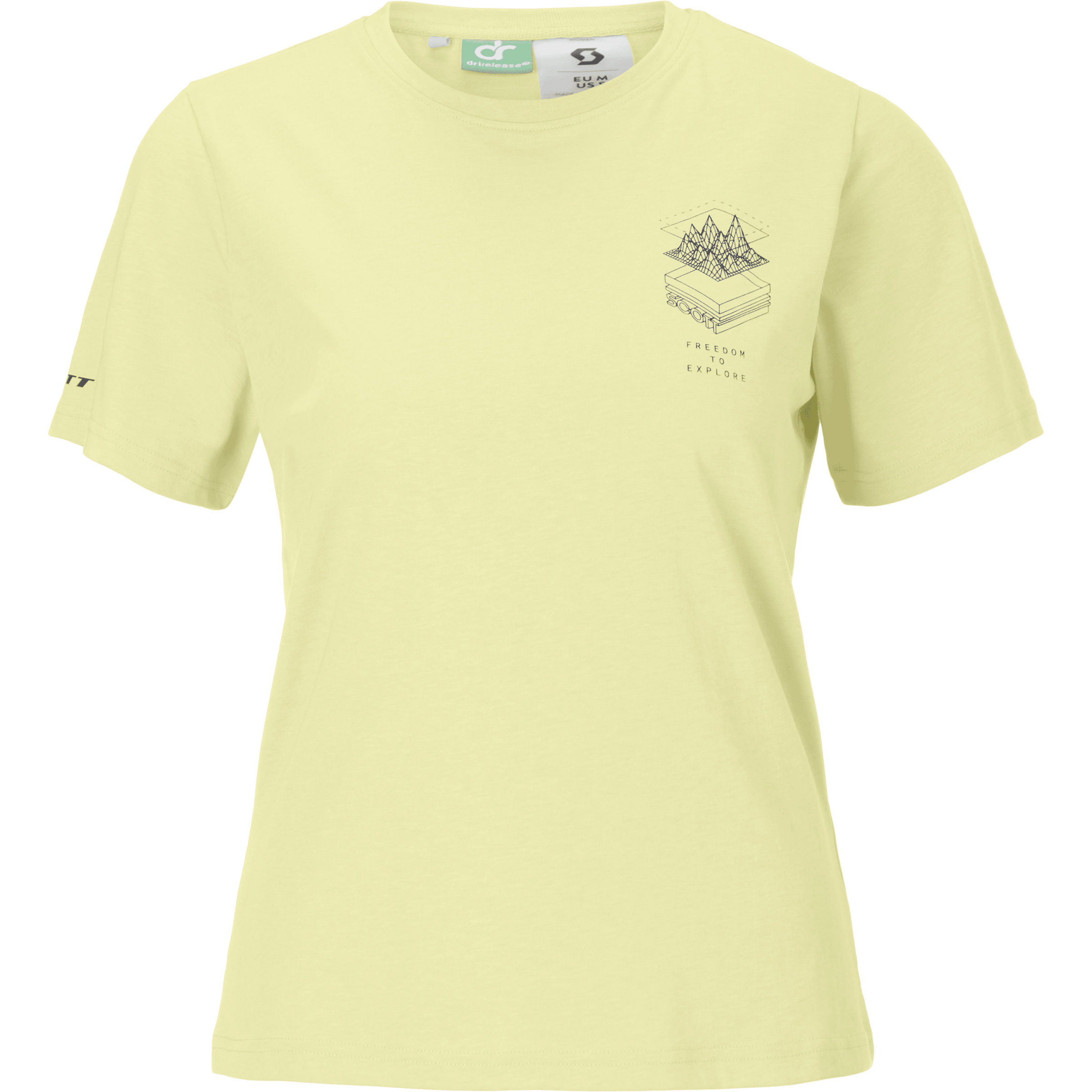 Scott Defined DRI Damen T-Shirts gelb Größe L Trekking Schnell trocknend