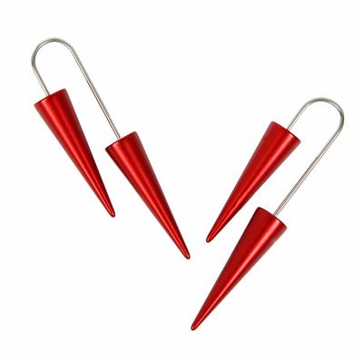 Paar Ohrhänger DEMARIE "eloxiertes Aluminium", Damen, Gr. one-size, Metall, rot, Ohrringe