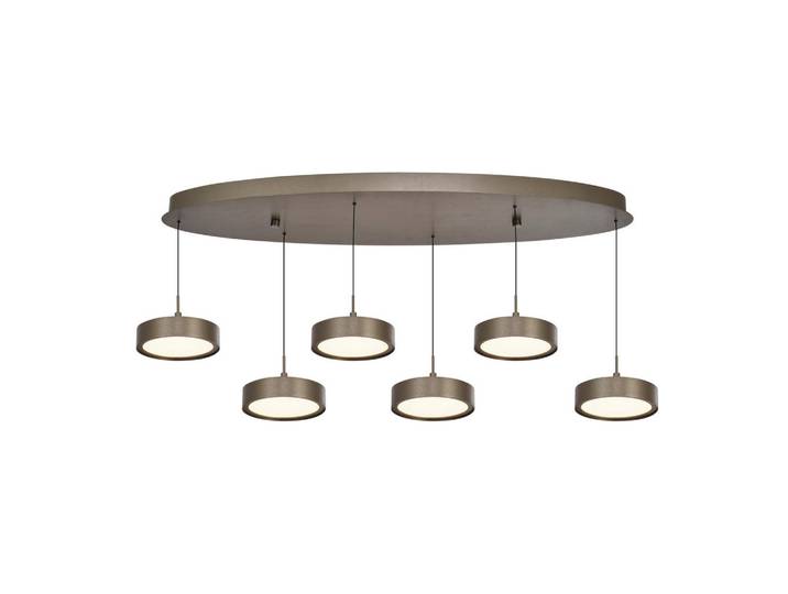 Led-Hängeleuchte Valensole, Bronzefarben, Metall, 117.5x150x36.5 cm, RoHS, Lampen & Leuchten, Innenbeleuchtung, Hängeleuchten, Pendelleuchten