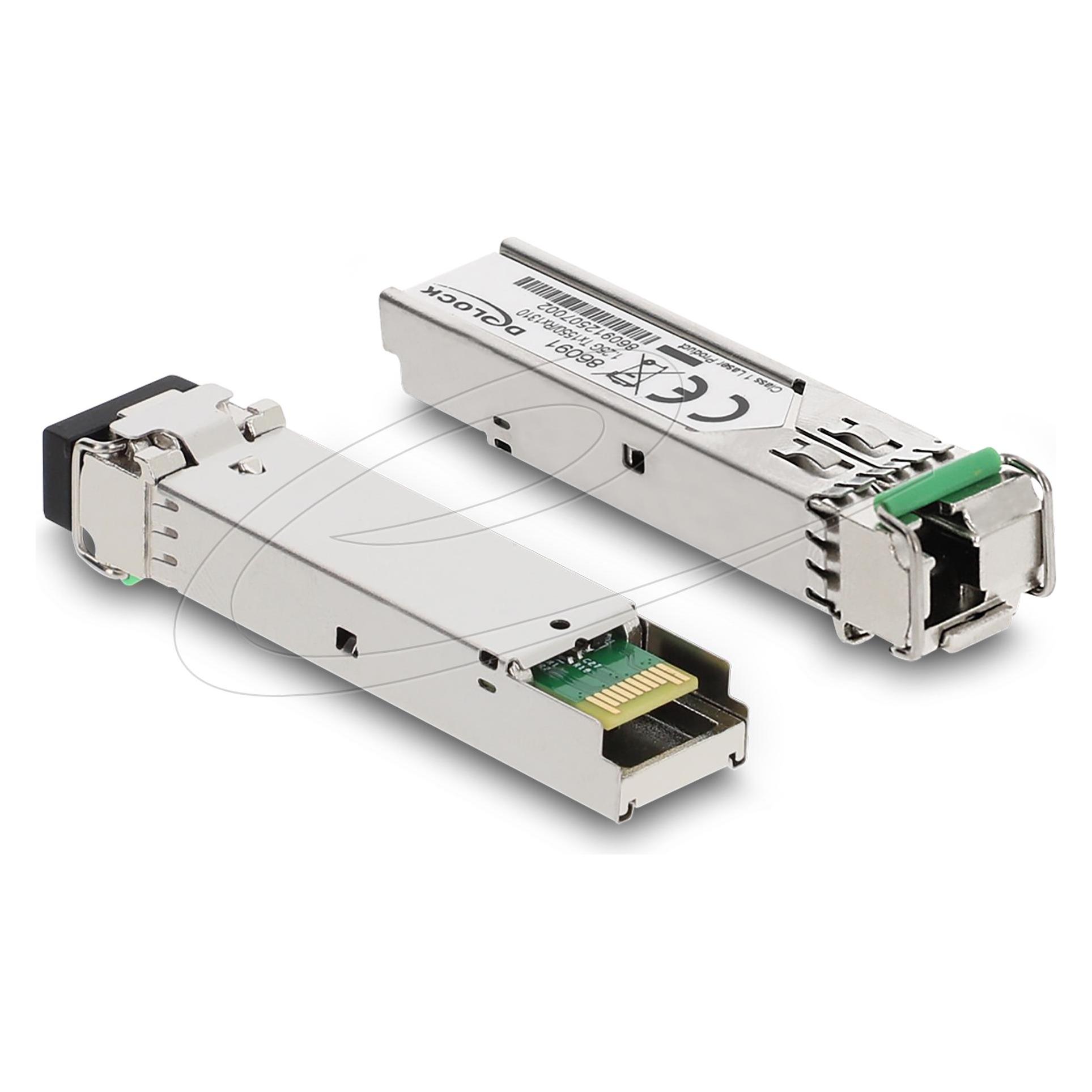 Delock SFP Modul 1000Base-BX SM TX 1550 / RX 1310 nm DDM (86091)