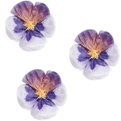 Seidenpapierblumen Stiefmütterchen, Lila, S, MIX, Ø 13 cm, 3 Stk