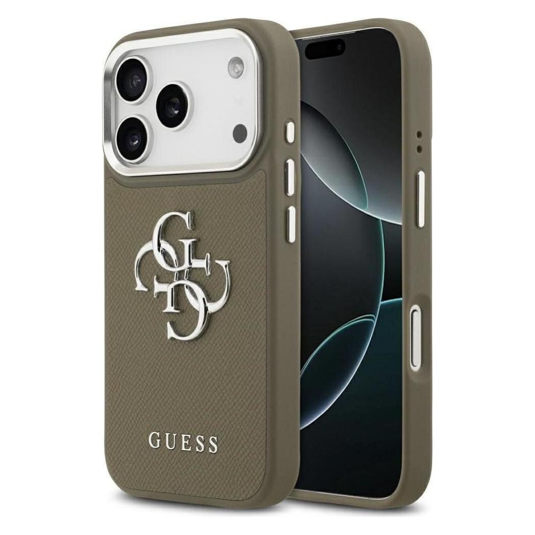 Guess - Hardcase Grained Big 4G Classic Logo (GUHCP17LPG4SMCEW) - iPhone 17 Pro - Brown (Apple iPhone 17 Pro) (63024837)