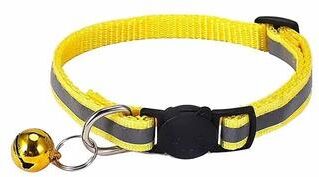 Uplift Treasures Reflective Breakaway Cat Collar With Bell yellow 50pcs