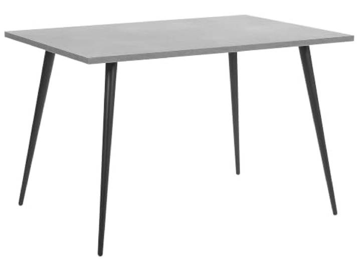 Beliani Esstisch Grauer Betoneffekt Faserplatte für 4 Personen Betonoptik Holzwerkstoff, Grau, Rechteckig, Melamin, Belastbarkeit 50 kg, Für Innen- und Außenbereich, 80 x 120 x 76 cm