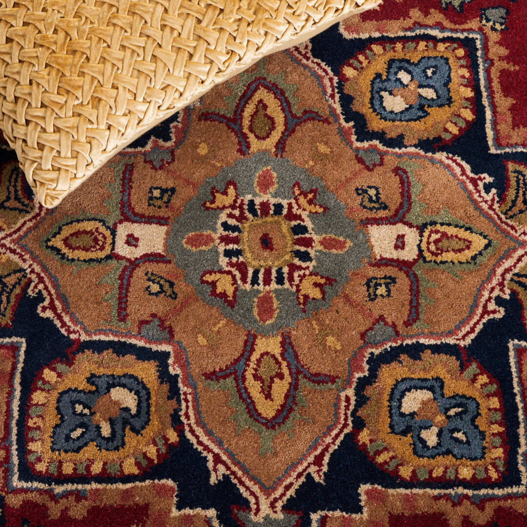 Ophelia & Co. Oriental Wool Hand Tufted Area Rug Red Runner 69 x 183 cm