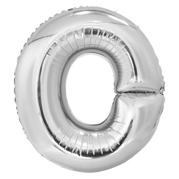 Amscan Buchstabenballon O Silber - 86cm (1x) (9909564)
