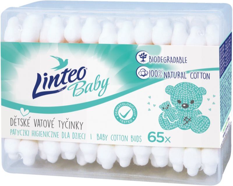 Linteo Baby cotons-tiges pour enfant 65 pcs