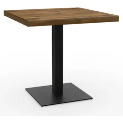 BIG Möbel GmbH Bistrotisch 36 mm | 80x80 cm | Kastanienbraun | Gusseisen Gestell