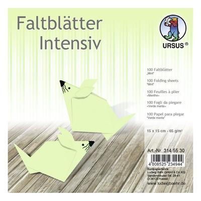 URSUS Faltblätter Intensiv, 15 x 15 cm, mint