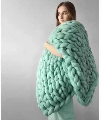 Uplift Picks Chunky Knit Weighted Blanket Soft Breathable Queen Size Throw 10 80x100 Cm