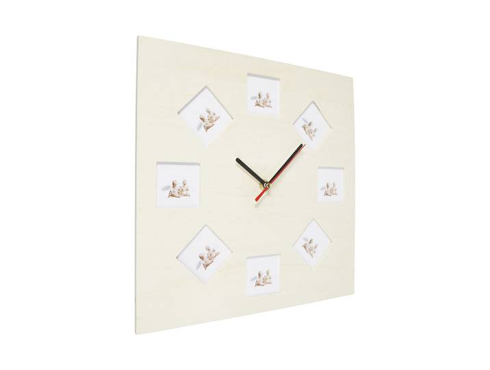 Glorex Uhr mit 8 Bildern 30 × 30 cm