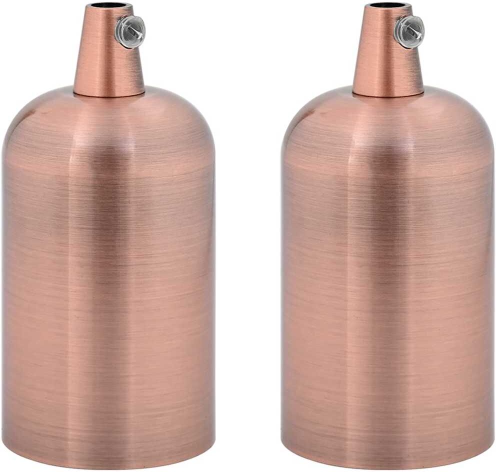 vidaXL Douilles de lampe 2 pcs bronze rouge E27