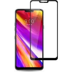 Screenguard LG G7 ThinQ Full Screen Panzerglas Schutzfolie 2.5D 9H (LG G7 ThinQ), Smartphone Schutzfolie, Schwarz