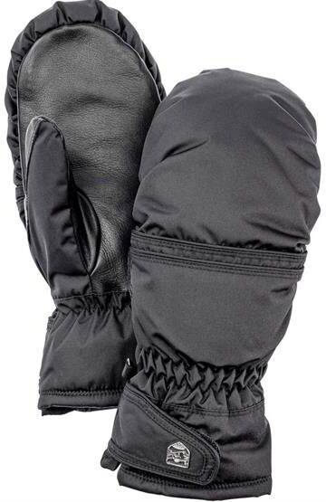 Hestra Primaloft Leather Female - Mitt, Black / Black