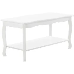 Couchtisch Pearl 88x40x42 cm Shabby Shic Stil Weiß en.casa