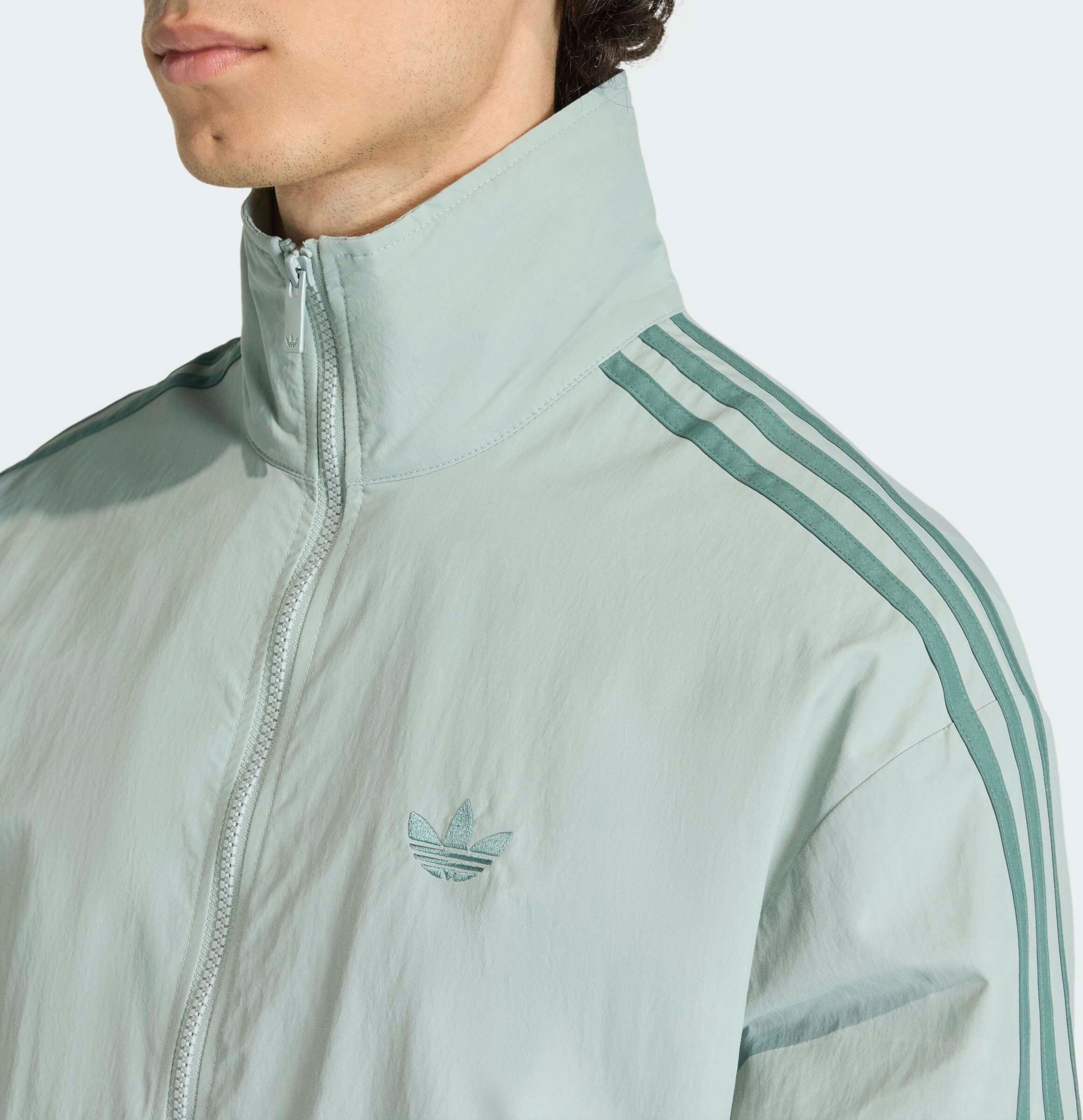 Trainingsjacke ADIDAS ORIGINALS "FIREBIRD WVN TT", Herren, Gr. XXL, wonder sage, tech emerald, Obermaterial: 100% Polyamid, Jacken Trainingsjacke, für Erwachsene, mit Reissverschluss, aus Kunstfaser wonder sage, tech emerald XXL