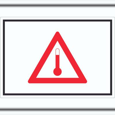HB-Druck Aufkleber Gefahrgutklasse Hot Symbol Heiß A5 (148x210mm)