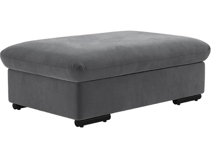 Polsterhocker, 98% Polyester, Grau, 101×43×68 cm, Stabil, Handgefertigt, SIT & MORE