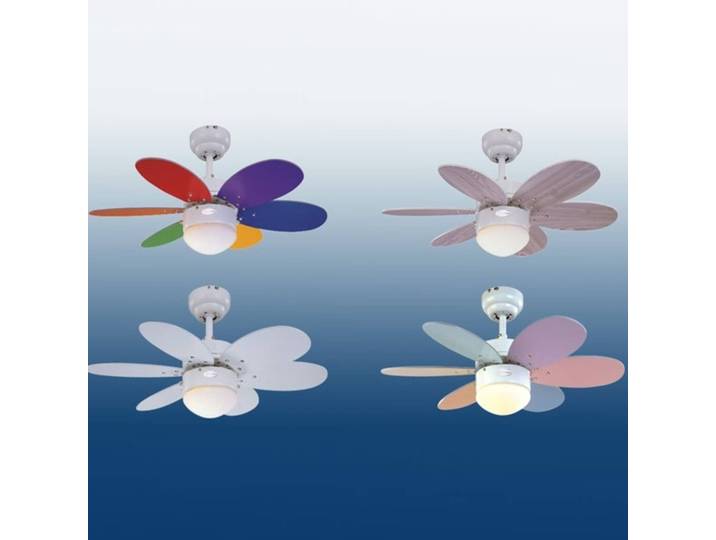 Westinghouse Turbo-II-Ventilator mit 2 Flügelsets TURBO, Multicolour, für Wohn- / Esszimmer, Metall, Modern