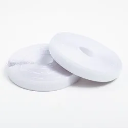 Selbstklebendes Klettband, Klettverschluss Pack mit Haken- und Flauschband 16 mm | weiß | 3 m, Nylon, Polyester