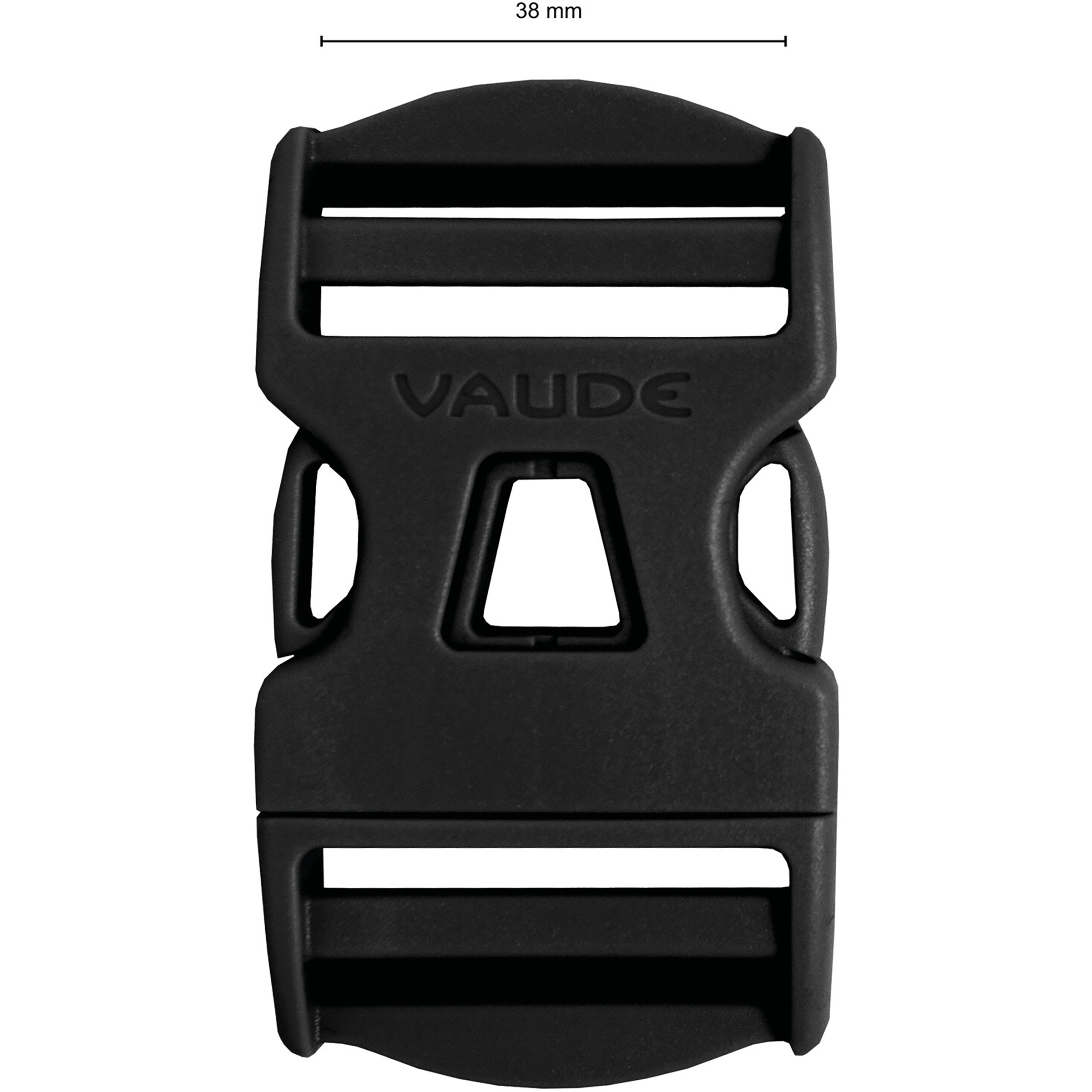 Vaude Steckschnalle 38mm Dual Adjust Rucksack Zubehör schwarz