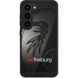 Nivocase Handyhülle für Samsung Galaxy S23 Hülle NIVOpure Case Schwarz Metallic Look Offizielles (Samsung Galaxy S23), Smartphone Hülle, Schwarz