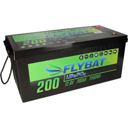 FLYBAT LiFePO4 Akku 12V 200Ah für Wohnwagen Boot Solar-Anlage Caravan