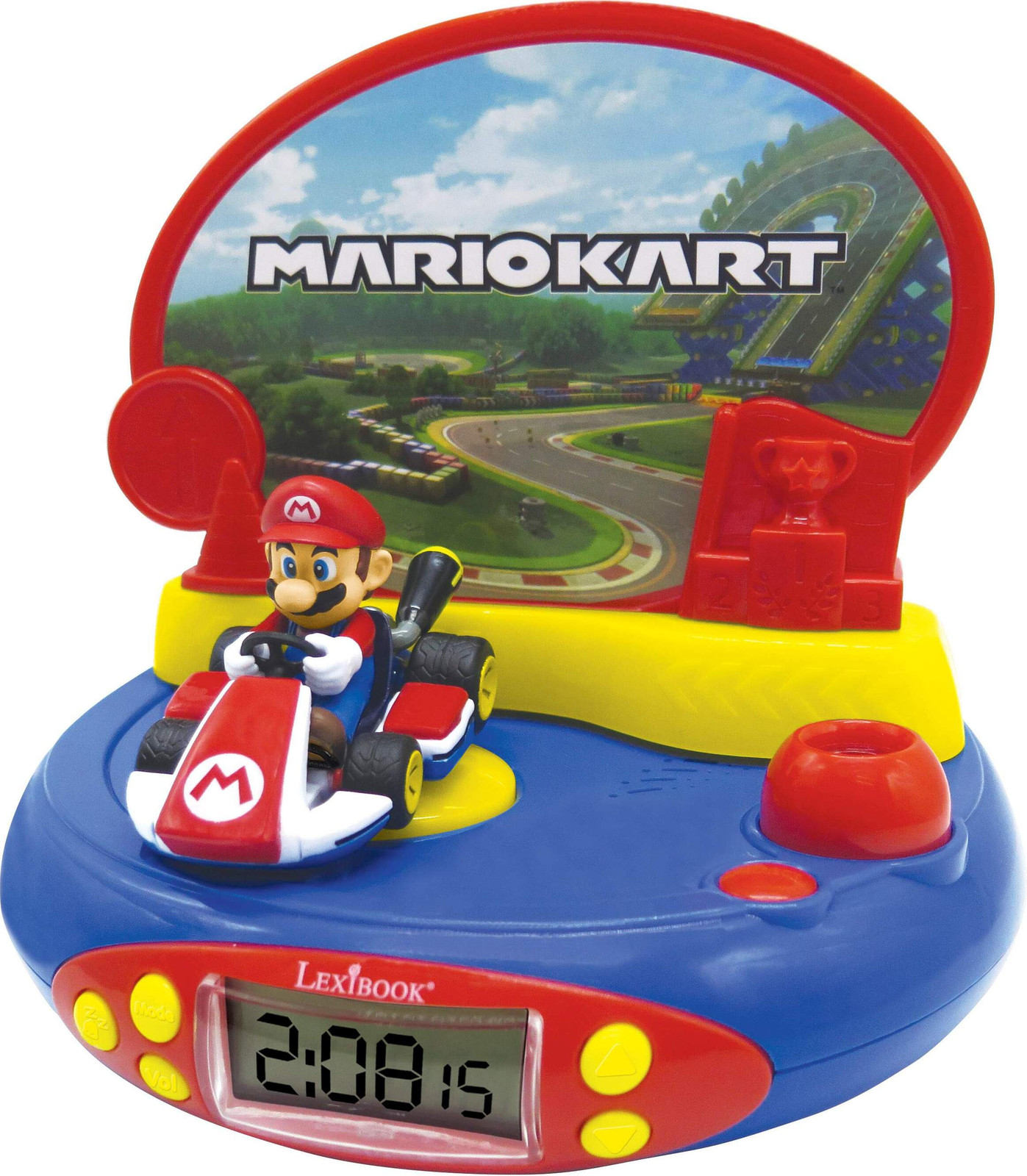 Lexibook Mario Kart Projector Wekker met Nintendo Videogames Geluiden